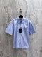Louis Vuitton 26SS Fashion Stripe Logo Printed Collar Short Sleeve Shirt Set