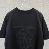 Chrome Hearts 26SS Classic 3D Embroidered Short Sleeve Unisex Canal Round Neck T-shirt