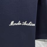 Moncler 26SS Simple Logo Printed Short Sleeve Unisex Canal Round Neck T-shirt