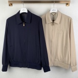 Louis Vuitton Classic Embroidered Logo Versatile Collar Pilot Jacket Coat