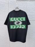 Gucci 26SS Classic 3D Overlapping Logo Printed Short Sleeve Unisex Canal Loose T-shirt