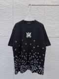 Amiri 26SS Fashion Hexagonal Star Printed Embroidered Logo Short Sleeve Unisex Canal Round Neck T-shirt