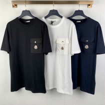 Moncler Classic Simple Round Neck Short Sleeve Couple Casual Loose T-shirt Moncler Classic Simple Round Neck Short Sleeve Couple Casual Loose T-shirt