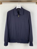 Louis Vuitton Classic Embroidered Logo Versatile Collar Pilot Jacket Coat