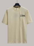 Louis Vuitton Classic Embroidered Letter Round Neck T-shirt Couple Casual Versatile Short Sleeve