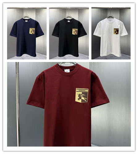 Burberry 26SS Fashion Logo Printed Short Sleeve Unisex Canal Round Neck T-shirt