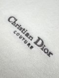 Dior Fashion Embroidered Logo Terry Short Sleeve Couple Casual Versatile T-shirt
