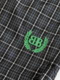 Balenciaga 26SS Fashion Embroidered Wheat Sprout BB Checkered Casual Shorts