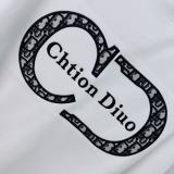Dior 26SS Classic Embroidered Logo Short Sleeve Unisex Canal Round Neck T-shirt