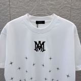 Amiri 26SS Fashion Hexagonal Star Printed Embroidered Logo Short Sleeve Unisex Canal Round Neck T-shirt