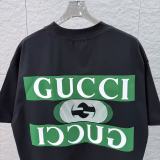 Gucci 26SS Classic 3D Overlapping Logo Printed Short Sleeve Unisex Canal Loose T-shirt
