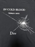 Dior 26SS Fashion Embroidered Letter Short Sleeve Unisex Casual Round Neck T-shirt