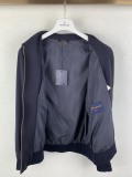 Louis Vuitton Classic Embroidered Logo Versatile Collar Pilot Jacket Coat