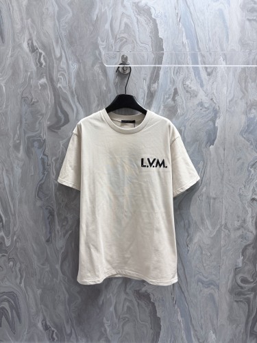 Louis Vuitton 26SS Classic Embroidered Logo T-shirt Couple Versatile Round Neck T-shirt