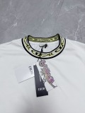 Dior Fashion Thread Logo Collar T-shirt Couple Versatile Casual Short Sleeve