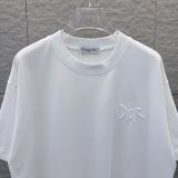 Dior 26SS Classic 3D Embroidered Logo Short Sleeve Unisex Canal Round Neck T-shirt