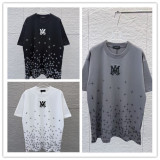 Amiri 26SS Fashion Hexagonal Star Printed Embroidered Logo Short Sleeve Unisex Canal Round Neck T-shirt
