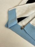 Louis Vuitton 26SS Fashion Color blocked Checkered Jacquard Knitted Zipper Jacket