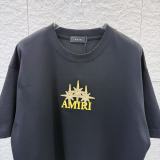 AMIRI 26SS Classic Towel Embroidered Logo Short Sleeve Unisex Canal Round Neck T-shirt
