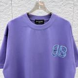 Balenciaga Fashion 3D Logo Printed Short Sleeve Unisex Canal Loose T-shirt