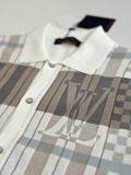 Louis Vuitton 26SS Fashion Plaque Jacquard Knitted Collar Short Sleeve
