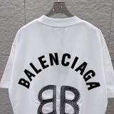 Balenciaga Fashion 3D Logo Printed Short Sleeve Unisex Canal Loose T-shirt