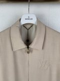 Louis Vuitton Classic Embroidered Logo Versatile Collar Pilot Jacket Coat