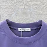 Dior 26SS Classic 3D Embroidered Logo Short Sleeve Unisex Canal Round Neck T-shirt