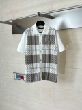 Louis Vuitton 26SS Fashion Plaque Jacquard Knitted Collar Short Sleeve