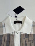 Louis Vuitton 26SS Fashion Plaque Jacquard Knitted Collar Short Sleeve