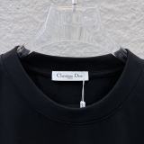 Dior 26SS Classic 3D Embroidered Logo Short Sleeve Unisex Canal Round Neck T-shirt