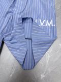 Louis Vuitton 26SS Fashion Stripe Logo Printed Collar Short Sleeve Shirt Set