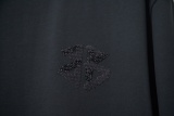 Balenciaga 26SS Classic Hot Diamond Embroidered Logo T-shirt Couple Casual Oversize Short Sleeve