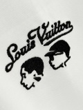 Louis Vuitton Fashion Embroidered Logo T-shirt Unisex Loose Casual Short Sleeve