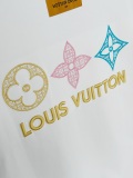 Louis Vuitton Classic Hollow Embroidery Logo Round Neck T-shirt Unisex Loose Casual Short Sleeve