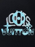 Louis Vuitton Fashion Heavy Industries Embroidered Logo Round Neck T-shirt Unisex Loose Casual Short Sleeve