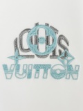 Louis Vuitton Fashion Heavy Industries Embroidered Logo Round Neck T-shirt Unisex Loose Casual Short Sleeve