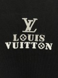 Louis Vuitton Fashion Embroidered Logo T-shirt Unisex Loose Casual Short Sleeve