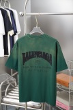 Balenciaga 26SS Retro Hot Diamond Logo Washed T-shirt Couple Casual Oversize Short Sleeve