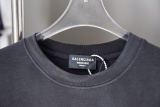 Balenciaga 26SS Retro Hot Diamond Logo Washed T-shirt Couple Casual Oversize Short Sleeve