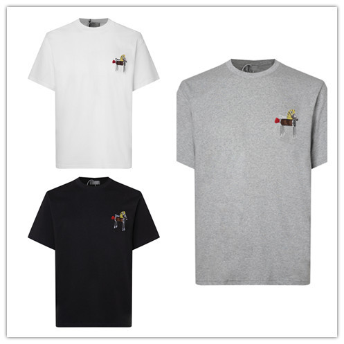 Dior Fashion Personalized Embroidered Polo Neck T-shirt Unisex Casual Versatile Short Sleeve