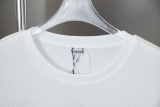 Loewe 26SS Classic Ribbon Splicing Embroidered Logo Short Sleeve Unisex Casual Versatile T-shirt