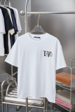 Louis Vuitton 26SS Classic Leather Embroidered Logo Short Sleeve Couple Casual Oversize T-shirt