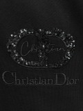 Dior Fashion Bead Embroidered Logo Round Neck T-shirt Unisex Loose Casual Short Sleeve