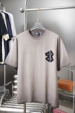 Balenciaga 26SS Retro Embroidered Logo Washed T-shirt Couple Casual Oversize Short Sleeve