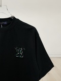 Louis Vuitton Fashion Embroidery Logo T-shirt Unisex Loose Casual Short Sleeve