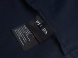Prada Couple Classic Triangle Logo Half Zipper Collar Polo Shirt