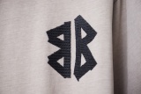 Balenciaga 26SS Retro Embroidered Logo Washed T-shirt Couple Casual Oversize Short Sleeve