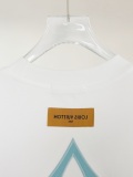 Louis Vuitton Fashion Embroidered Logo T-shirt Unisex Loose Casual Short Sleeve