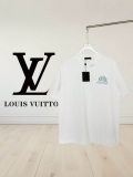 Louis Vuitton Fashion Heavy Industries Embroidered Logo Round Neck T-shirt Unisex Loose Casual Short Sleeve